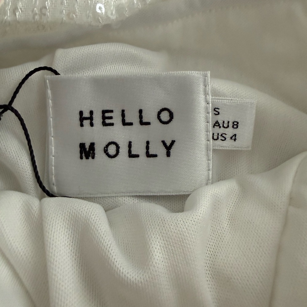Hello Molly White Sequin Mini Dress - Picture 2 of 4